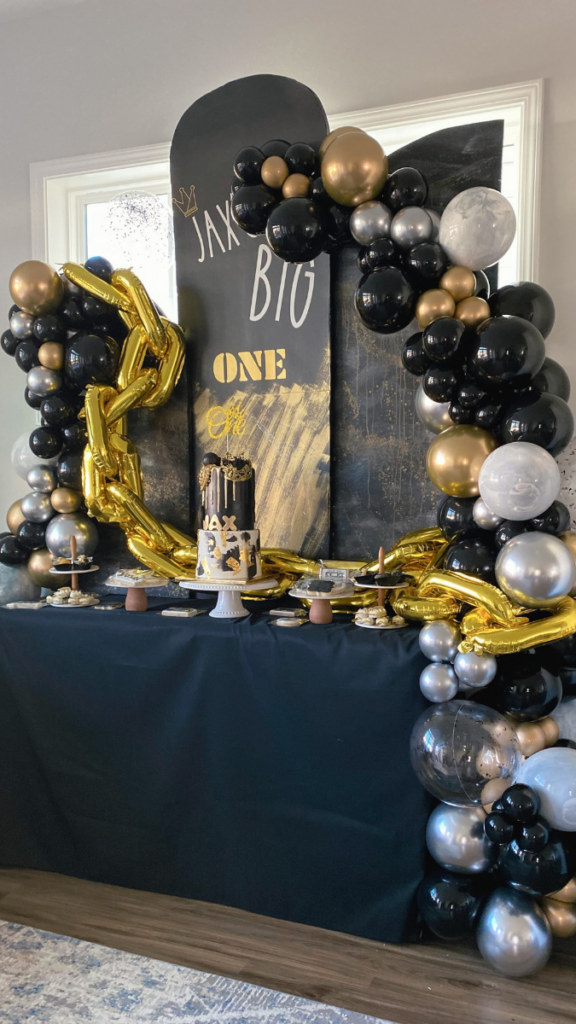 Biggie-themed “Big One” celebration by Event Flow Co. | Desserts by Stephy’s Treats