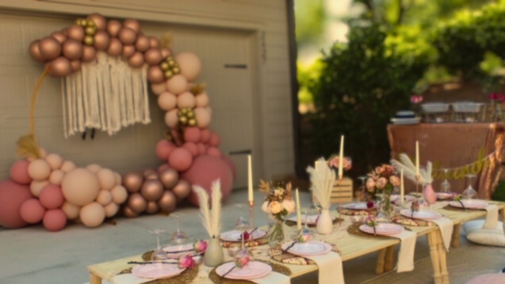 Mother’s Day picnic brunch by Event Flow Co. in Atlanta, GA | Styled table & decorative arch