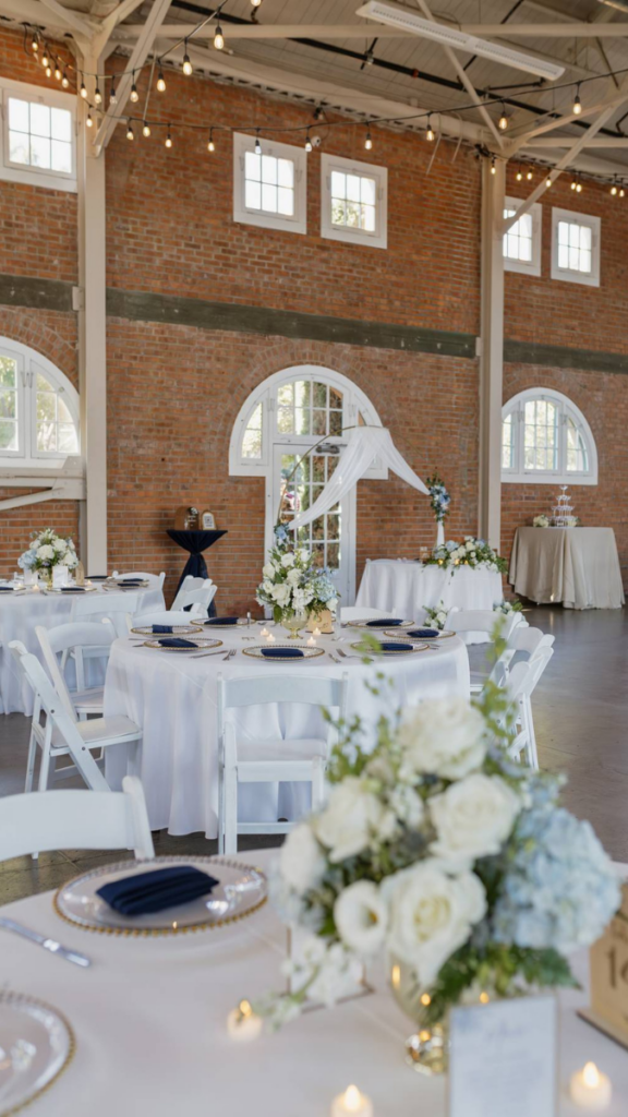 Reception table design by Event Flow Co. at The Brick, San Diego | Florals by Humming Blossoms